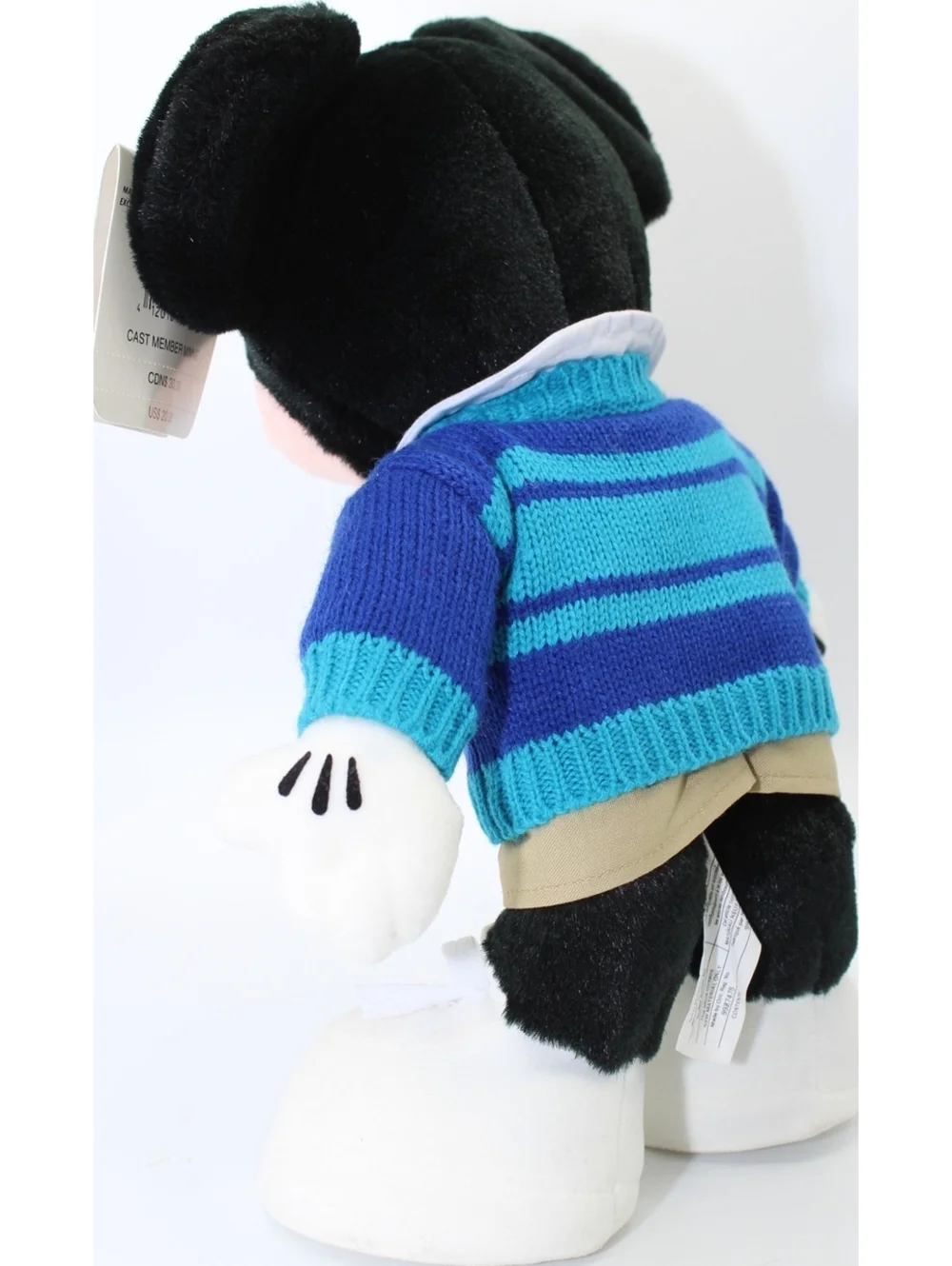 New Vintage Disney CAST MEMBER MINNIE Mouse Wearing Sweater Plush Stuffed 12